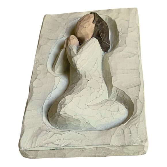 Vintage Willow Tree “PRAYER” Resin Wall Plaque 5" - Picture 2 of 7